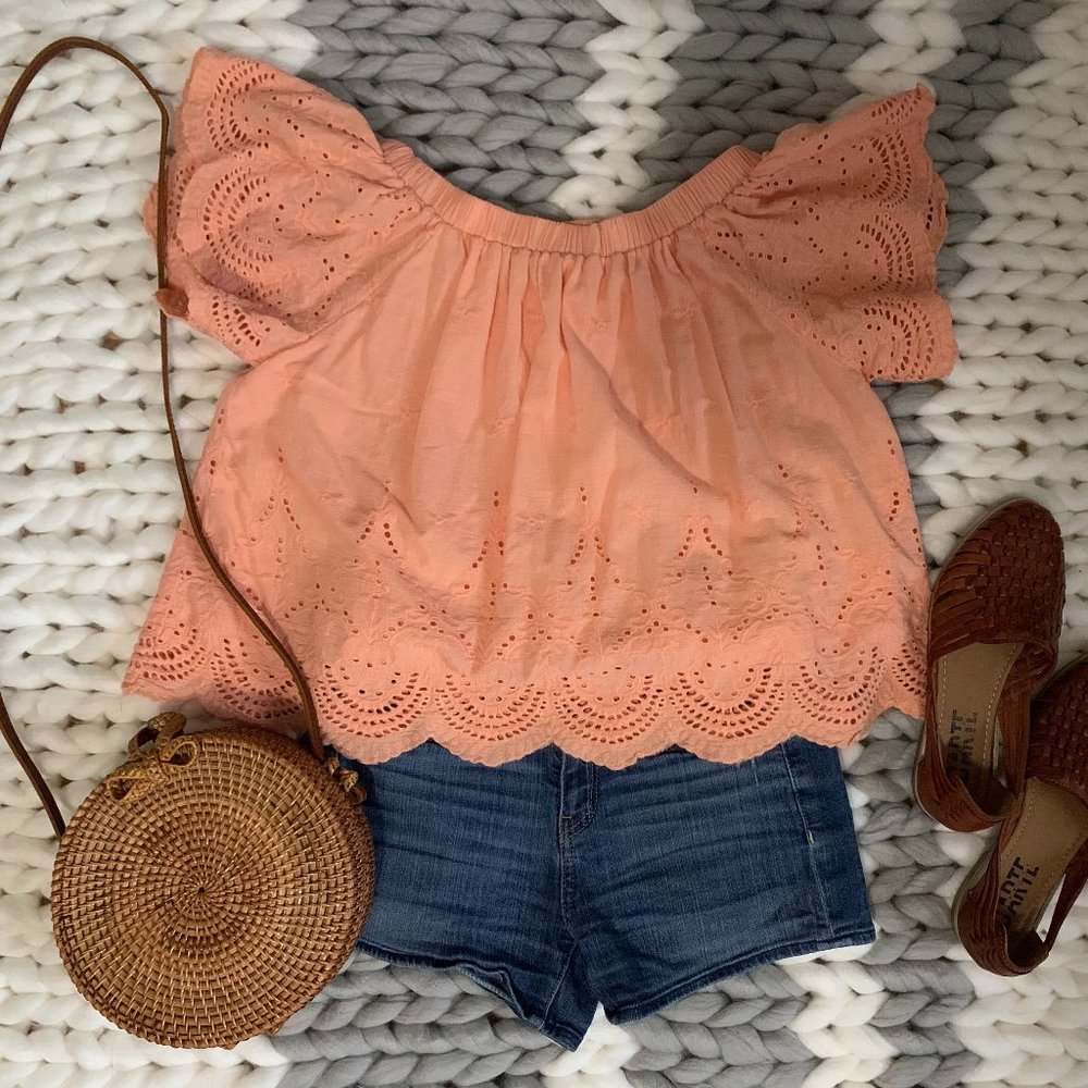 Orange Off-The-Shoulder Top
